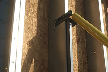 Shoring for a Concrete Floor is easily adjustable with Giraffe